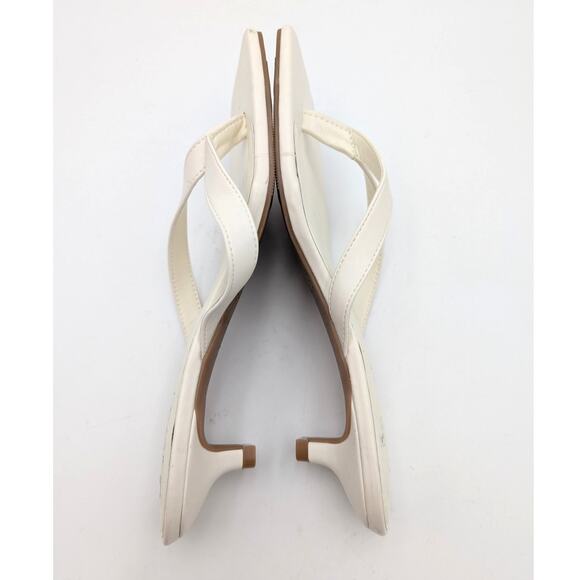 Open Edit Tori Kitten Heel Sandals Slip-On Women's Ivory Egret Size US6 EU36.5 - Picture 6 of 12